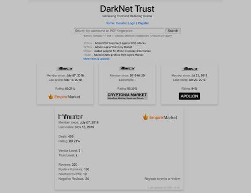 darkweb vendor trust